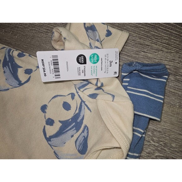 Lot 3 Baby Boy Clothes NWT Pajama Set 3M + Esembly Diaper Size 2 + Zipadee-Zip - Picture 3 of 9